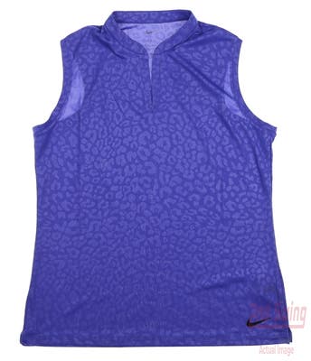 New Womens Nike Golf Sleeveless Polo Small S Purple MSRP $60