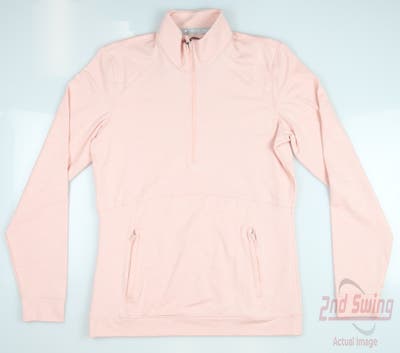 New Womens Puma Cloudspun Rockaway 1/4 Zip Pullover Small S Pink MSRP $70