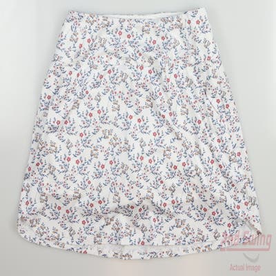New Womens Puma High Microfloral Skort Small S White MSRP $70