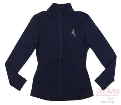 New W/ Logo Womens Level Wear Jacket X-Small XS Navy Blue MSRP $80