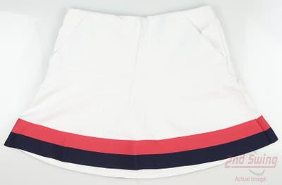 New Womens Ralph Lauren Golf Skort 6 White Multi MSRP $148
