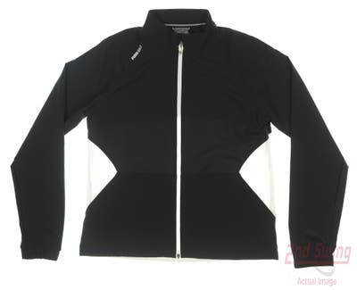 New Womens Puma Monterey Wind Jacket Small S Black MSRP $80