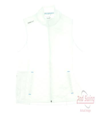 New Womens Puma Frost Quilted Vest Small S White MSRP $80