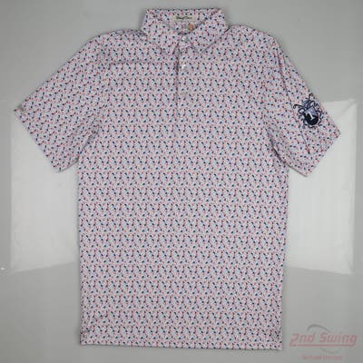 New Mens Straight Down Polo Small S Multi MSRP $44