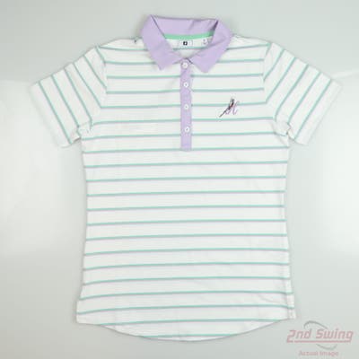 New W/ Logo Womens Footjoy Polo Small S Multi MSRP $0