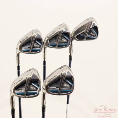 TaylorMade SIM MAX Iron Set 7-PW AW Fujikura Ventus Blue 5 Graphite Senior Left Handed +1/4"