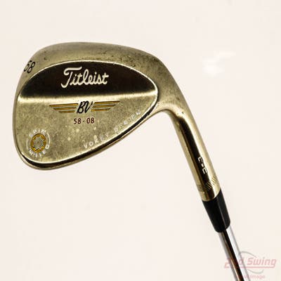 Titleist Vokey Spin Milled CC Chrome Wedge Lob LW 58° 8 Deg Bounce Titleist Vokey BV Steel Wedge Flex Right Handed 35.0in