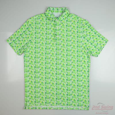 New Mens IBKUL Polo Green MSRP $90