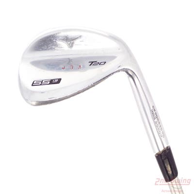 Mizuno T20 Satin Chrome Wedge Sand SW 55° 13 Deg Bounce Stock Steel Shaft Steel Wedge Flex Right Handed 35.5in