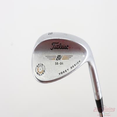 Titleist Vokey Spin Milled CC Chrome Wedge Lob LW 58° 4 Deg Bounce Stock Steel Shaft Steel Wedge Flex Right Handed 35.25in