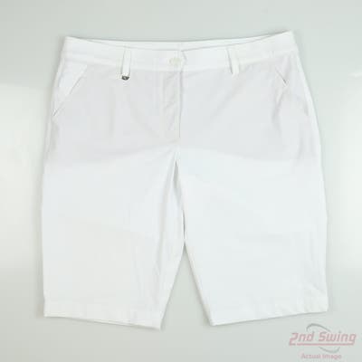 New Womens Chevro Shorts 46 White MSRP $30