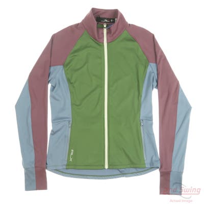 New Womens Ralph Lauren RLX Full Zip Small S Multi MSRP $120