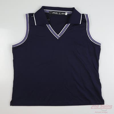 New Womens Ralph Lauren RLX Sleeveless X-Small XS Navy Blue MSRP $90