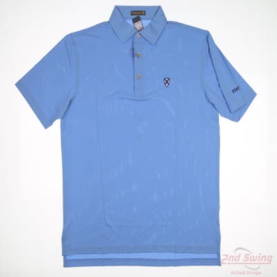 New W/ Logo Mens Peter Millar Polo X-Large XL Blue MSRP $0