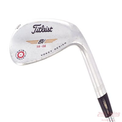 Titleist 2009 Vokey Spin Milled Chrome Wedge Lob LW 58° 8 Deg Bounce Titleist Vokey BV Steel Wedge Flex Right Handed 35.0in