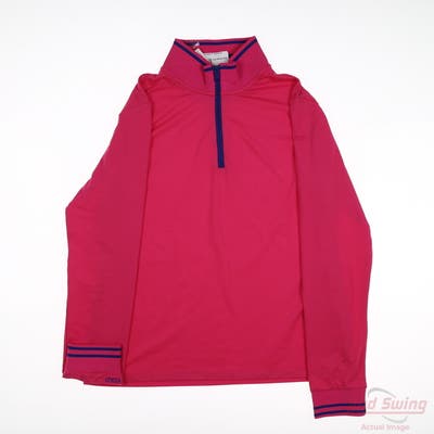 New Womens Ralph Lauren 1/4 Zip Pullover X-Small XS Pink MSRP $100
