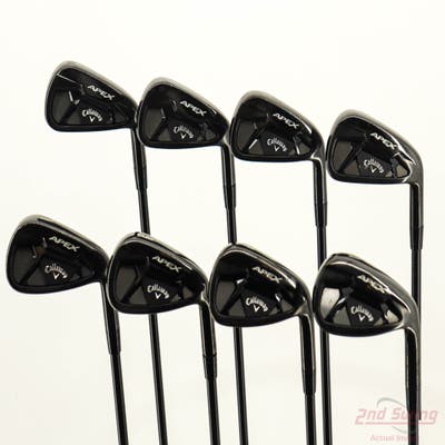 Callaway Apex 21 Black Iron Set 4-PW AW True Temper Elevate MPH 95 Blk Steel Stiff Right Handed -3/4"