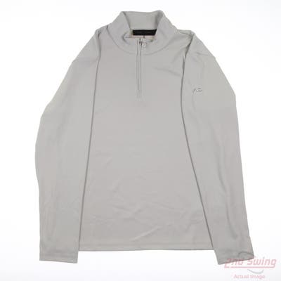 New W/ Logo Womens KJUS 1/2 Zip Pullover Large L Gray MSRP $249