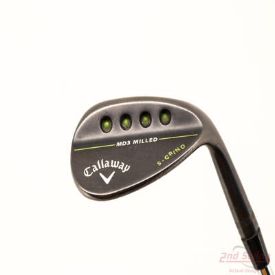 Callaway MD3 Milled Black S-Grind Wedge Sand SW 56° 10 Deg Bounce S Grind True Temper Dynamic Gold Steel Wedge Flex Right Handed 35.25in