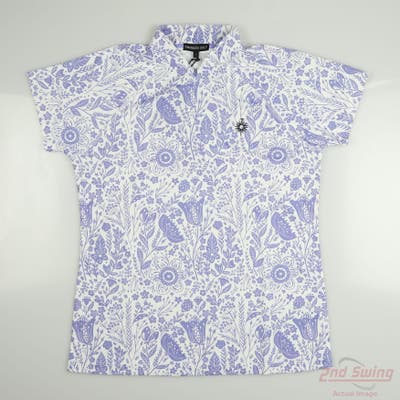 New W/ Logo Womens Swannies Short Sleeve Small S Purple MSRP $90