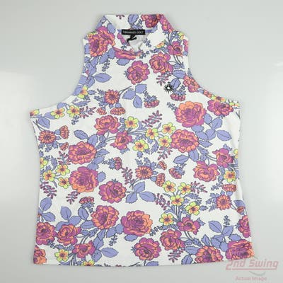 New W/ Logo Womens Swannies Sleeveless Medium M Multi MSRP $90