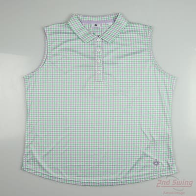 New Womens Footjoy Sleeveless Polo Large L Multi MSRP $125