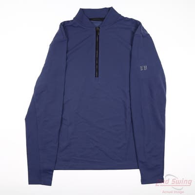 New W/ Logo Mens Greyson 1/4 Zip Pullover Small S Blue MSRP $120