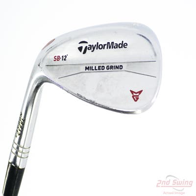 TaylorMade Milled Grind Satin Chrome Wedge Sand SW 56° 12 Deg Bounce SB True Temper Dynamic Gold Steel Wedge Flex Left Handed 35.0in