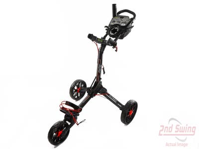 New Bag Boy Nitron Auto-Open Push and Pull Cart Matte Black/Red