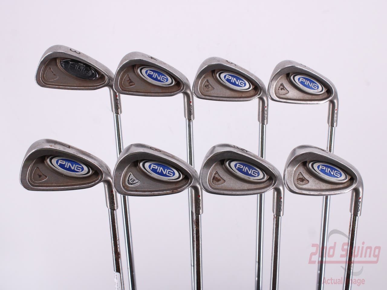 Ping i5 Iron Set 3-PW Stock Steel Shaft Steel Regular Right Handed Red dot 37.75in