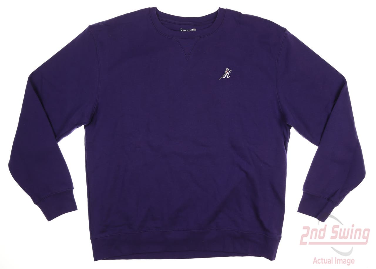 New W/ Logo Mens Gear For Sports Golf Sweatshirt XX-Large XXL Purple MSRP $50