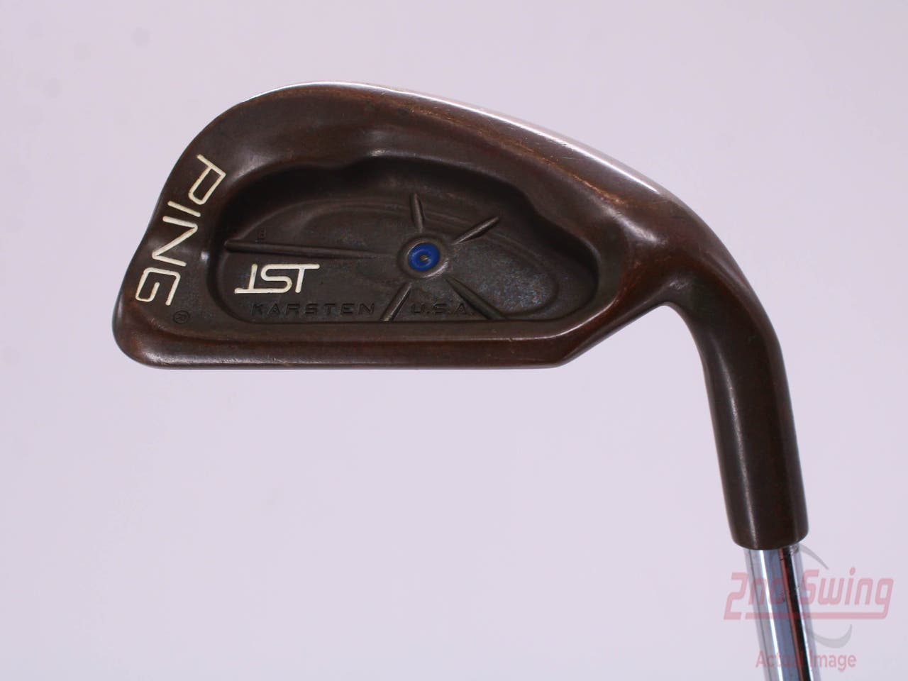 Ping ISI Beryllium Copper Single Iron Pitching Wedge PW Ping Karsten 101 By Aldila Steel Wedge Flex Right Handed Blue Dot 35.75in