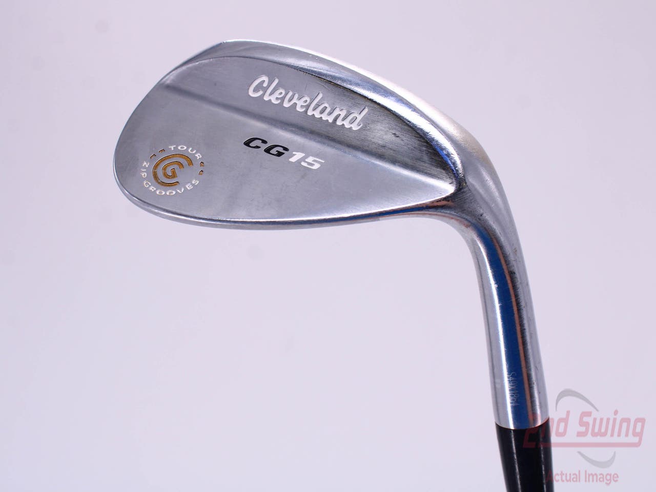 Cleveland CG15 Satin Chrome Wedge Sand SW 56° 14 Deg Bounce Cleveland Traction Wedge Steel Wedge Flex Right Handed 36.5in
