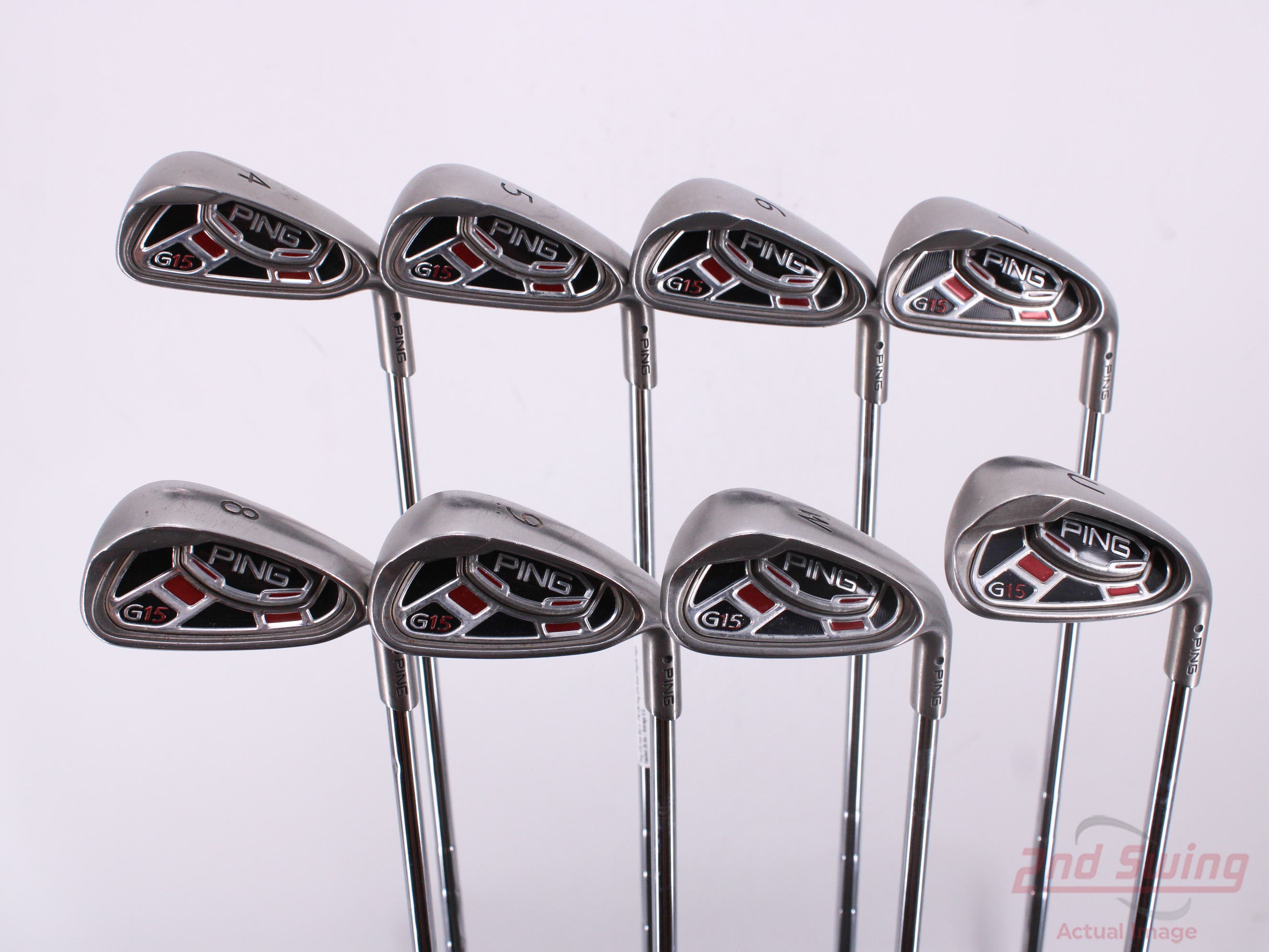 Ping G15 Iron Set 4PW GW Ping CFS Steel Regular Right Handed Black Dot