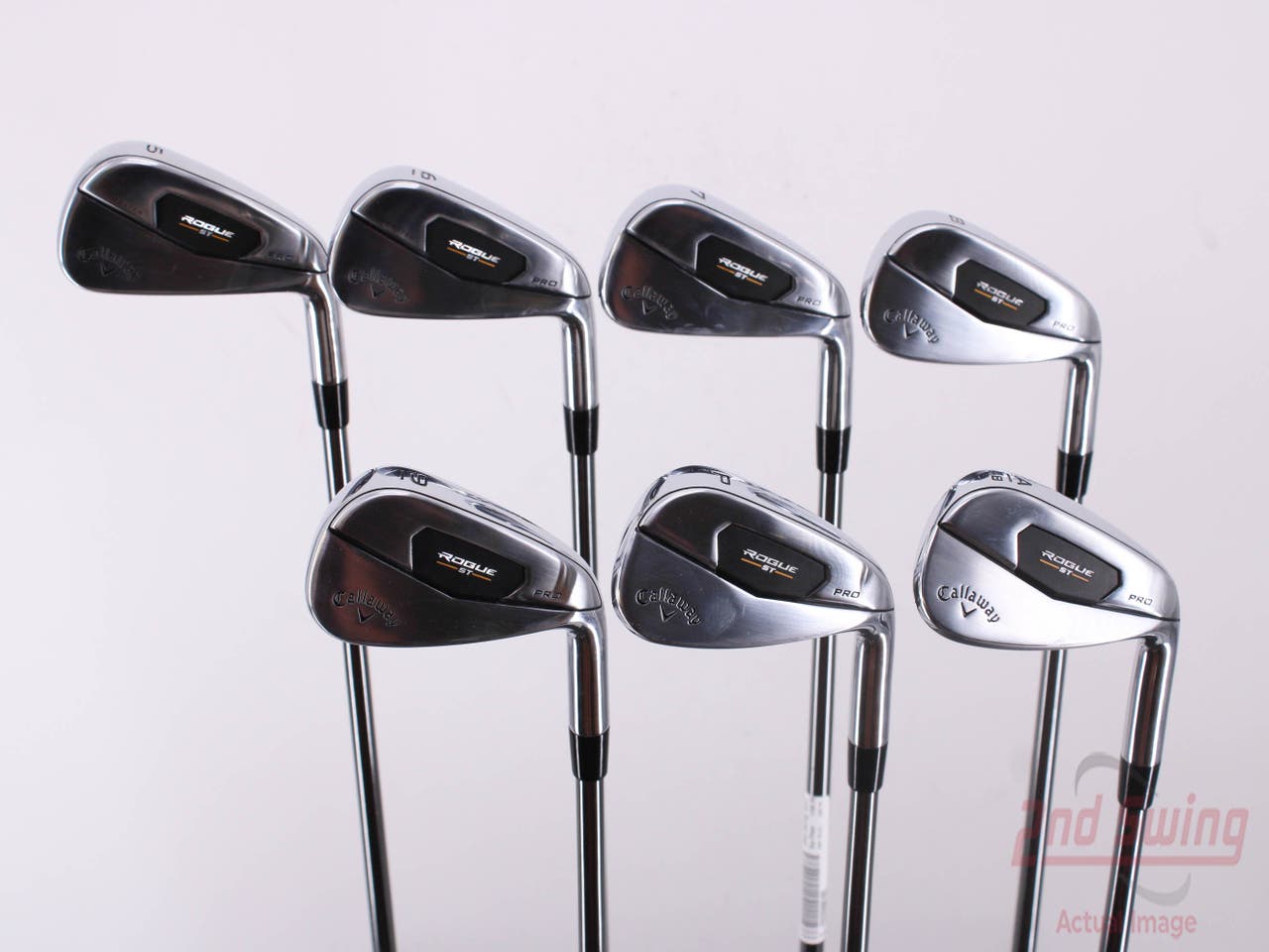 Mint Callaway Rogue ST Pro Iron Set 5-PW GW Callaway RCH 65i Graphite Senior Right Handed 38.0in