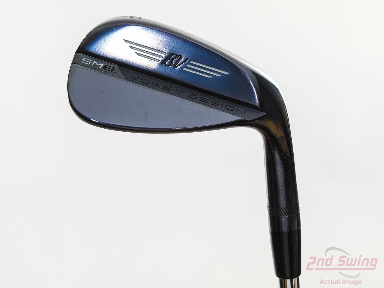 Mint Titleist Vokey SM8 Slate Blue Wedge Pitching Wedge PW 46° 10 Deg Bounce F Grind FST KBS Tour FLT Steel Stiff Right Handed
