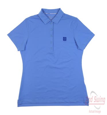 New W/ Logo Womens Peter Millar Polo Small S Blue MSRP $99