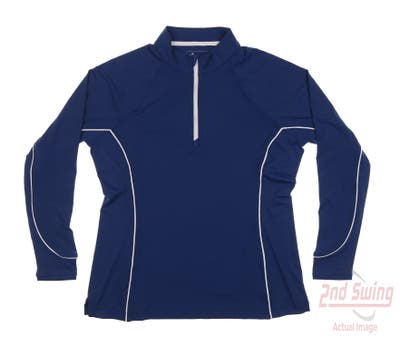New Womens Peter Millar 1/4 Zip Pullover Medium M Blue MSRP $119