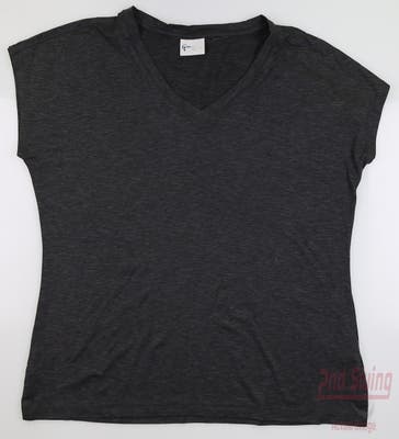 New Womens Greg Norman T-Shirt Medium M Charcoal MSRP $79