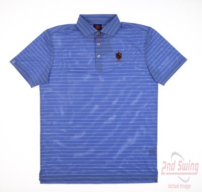 New W/ Logo Mens DONALD ROSS Polo Small S Blue MSRP $100