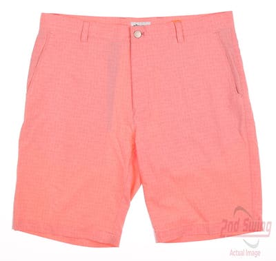 New W/ Logo Mens Peter Millar Golf Shorts 33 Pink MSRP $100
