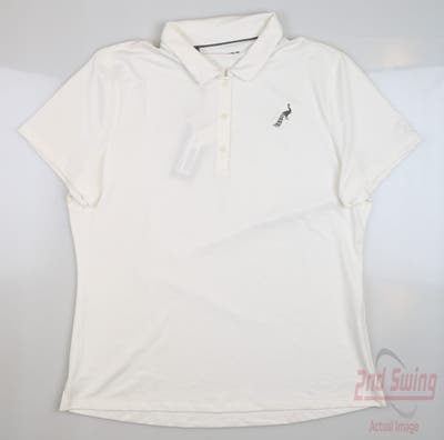 New W/ Logo Womens Under Armour Golf Polo X-Large XL White MSRP $65