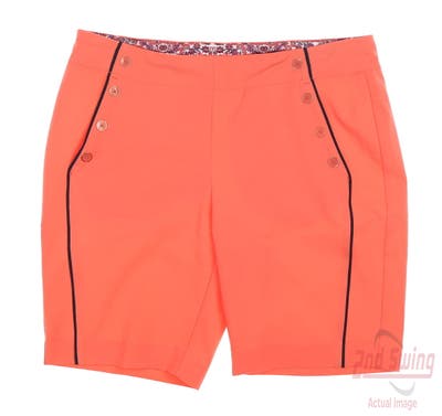 New Womens Greg Norman Shorts 10 Coral MSRP $69