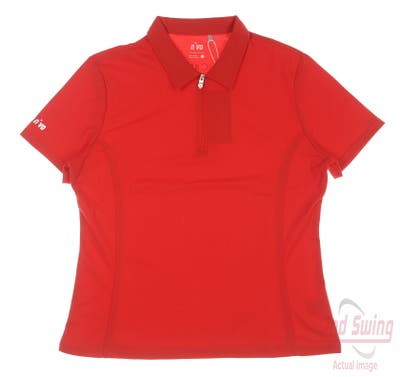New Womens Nivo Sport Golf Polo Large L Red MSRP $70