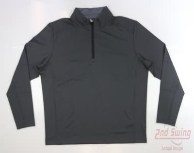New Mens Bobby Jones Golf 1/4 Zip Pullover Large L Gray MSRP $145
