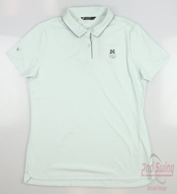 New W/ Logo Womens Level Wear Saturn Polo Large L Green MSRP $70