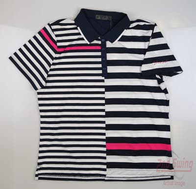 New W/ Logo Womens G-Fore Golf Polo X-Large XL Multi MSRP $120