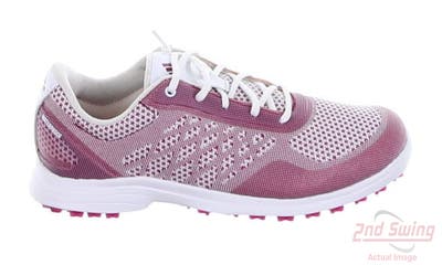 New Womens Golf Shoe Adidas Alphaflex Sport Spikeless Medium 6 Red MSRP $100 FX4060