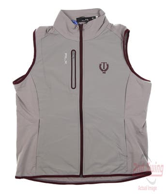 New W/ Logo Womens Ralph Lauren RLX Golf Vest Large L Gray MSRP $165