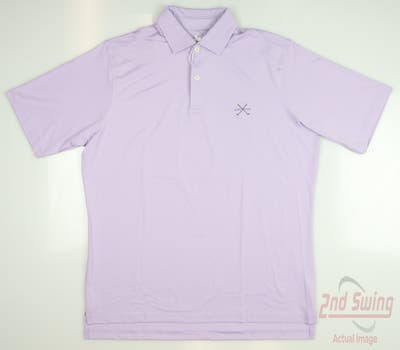 New W/ Logo Mens Fairway & Greene Polo Medium M Purple MSRP $90